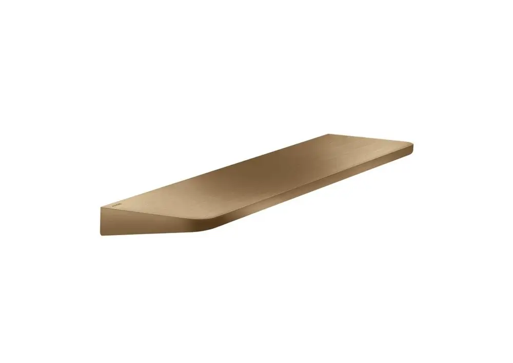 Ablage aus gebürstetem Bronze mit schmaler, flacher Form. Entworfen von AXOR, geeignet für verschiedene Anwendungen im Innenraum.